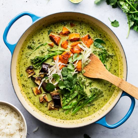 Vegan Thai green curry (GF)