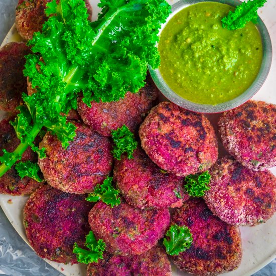 Vegan Beets & Kale Burger Patty