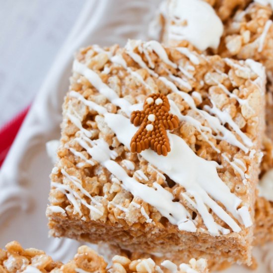 Gingerbread Rice Krispie Treats