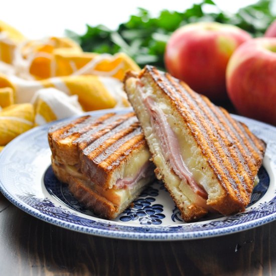 Ham Brie Apple Panini Sandwich