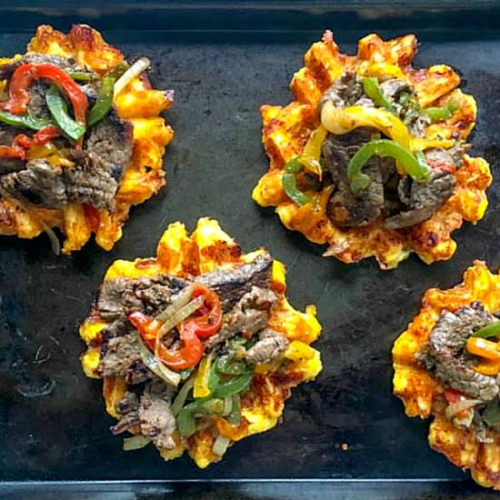 Keto Philly Cheesesteaks & Waffles