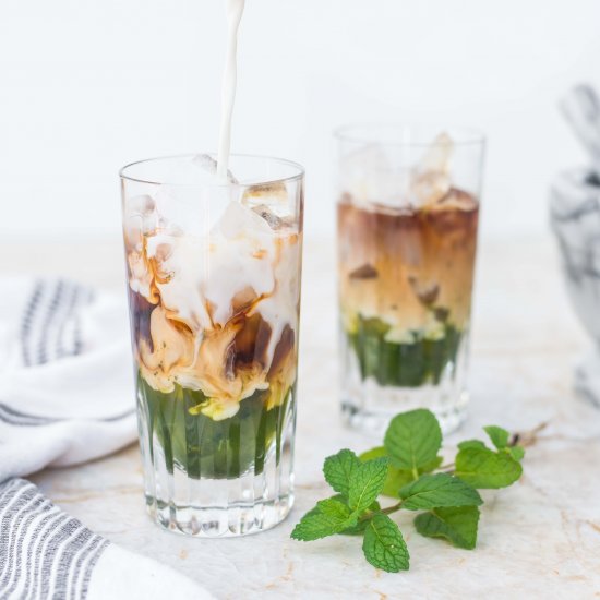 Iced Mint Coffee Latte