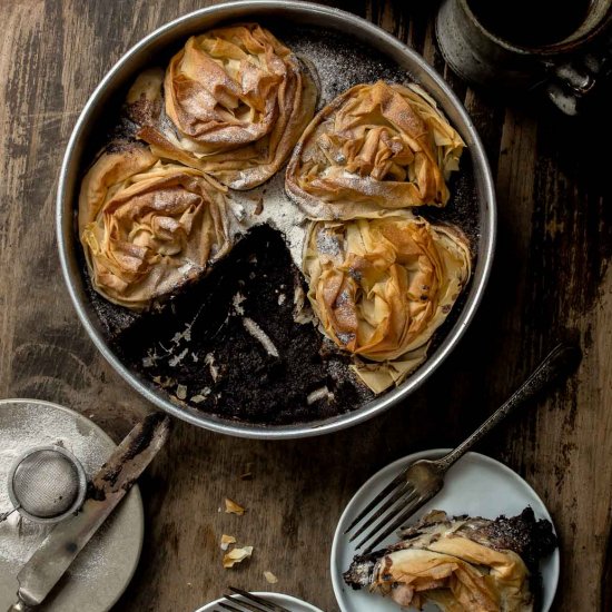 Chocolate Ruffled Milk Pie