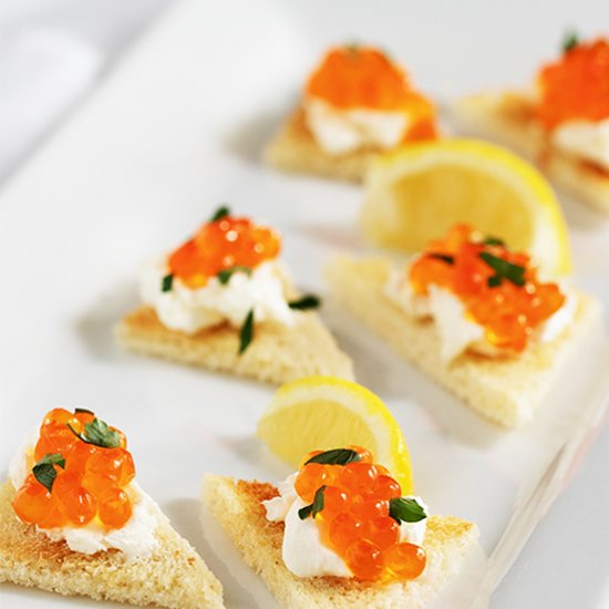 Wild Salmon Eggs And Cream Cheese