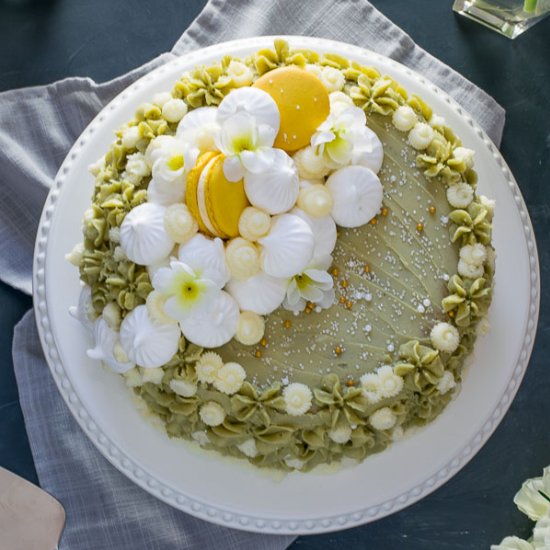 Matcha-Vanilla Cake