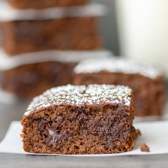 Dark Chocolate Lentil Brownies