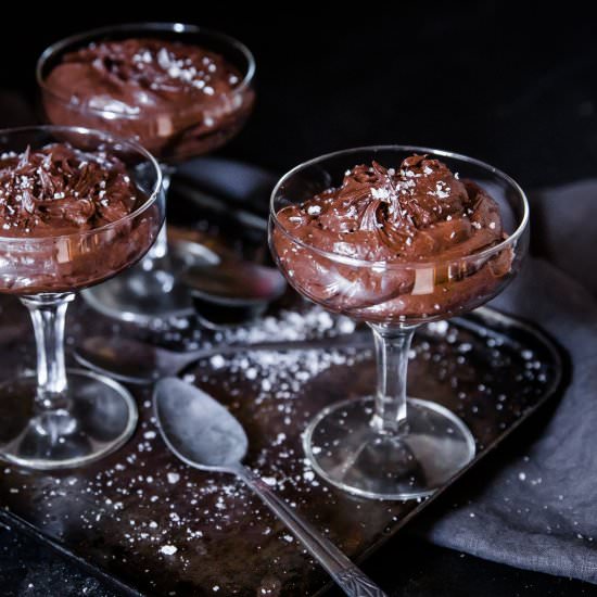 Salted Chocolate Olive Oil Mousse