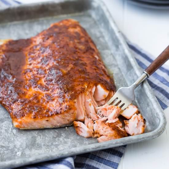 Maple Mustard Baked Salmon