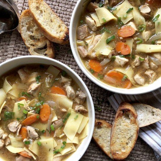 quick & rich chicken soup