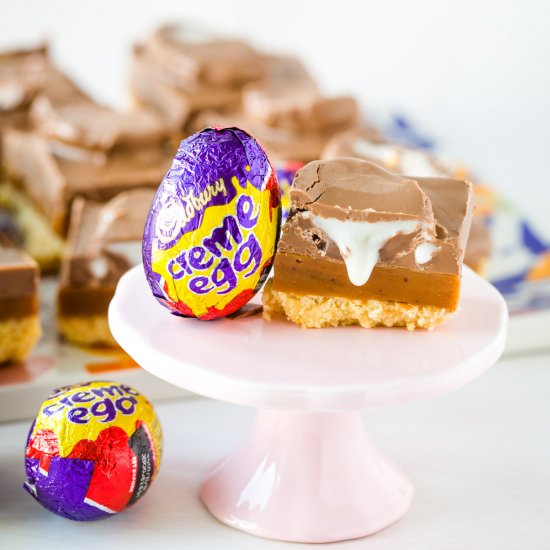 Cadbury Egg Caramel Shortbread