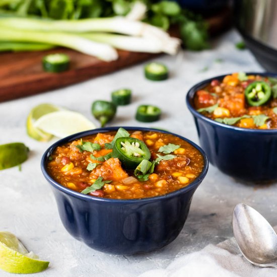 Quinoa & Sweet Potato Chili