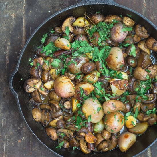 Shallot Garlic Mushrooms