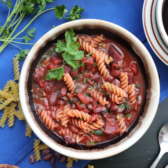 Easy Minestrone Soup with Beets