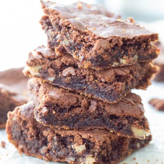 Brownies with Cocoa Powder & Walnut