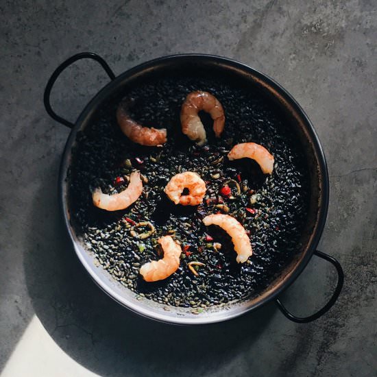 Black Rice with Shrimp