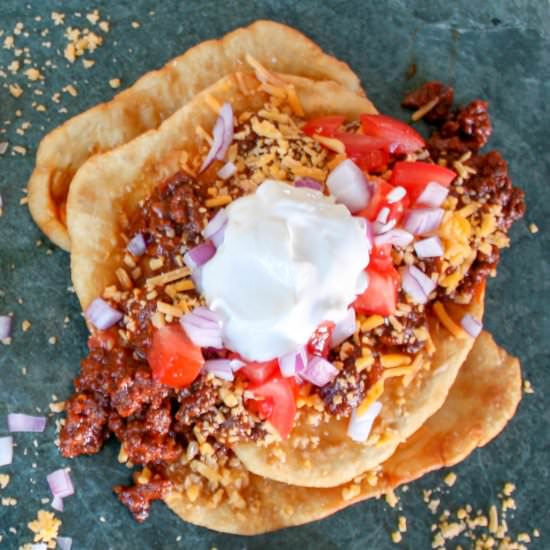 Navajo Fry Bread Tostadas