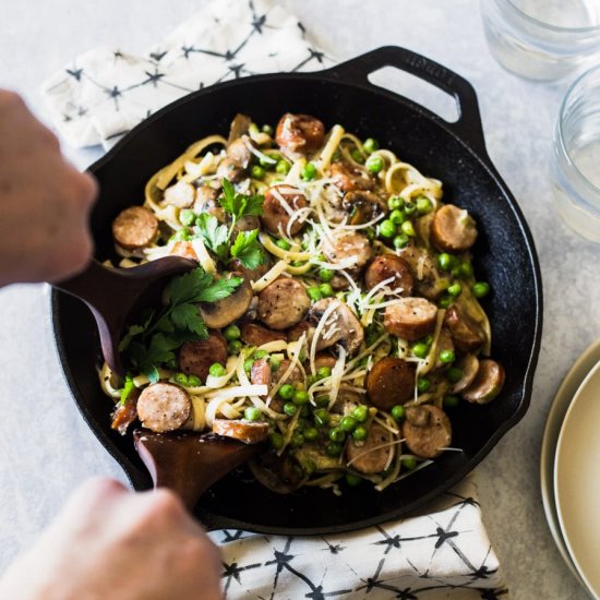 Apple Chicken Sausage Pasta