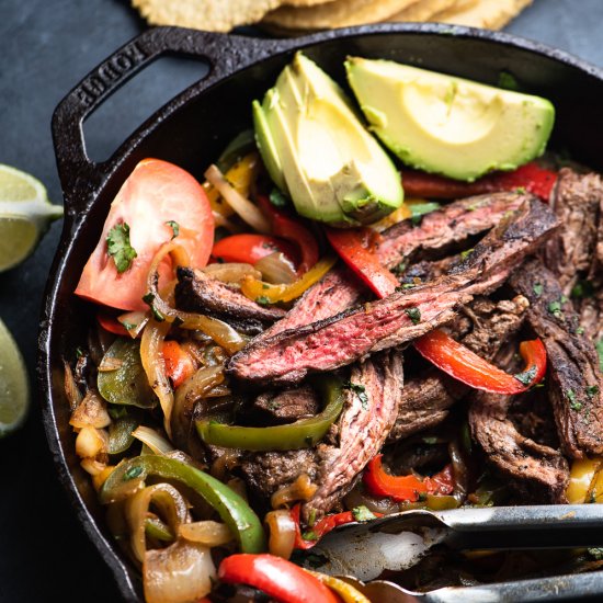 Whole30 Skillet Steak Fajitas