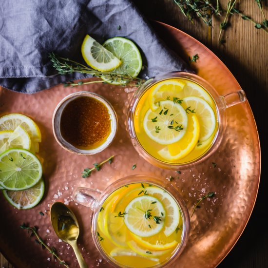 Honey lemon and citrus tea