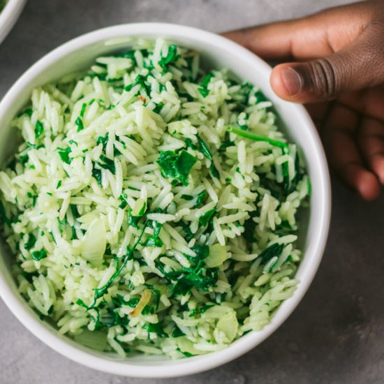 Spinach Rice (spanakorizo)