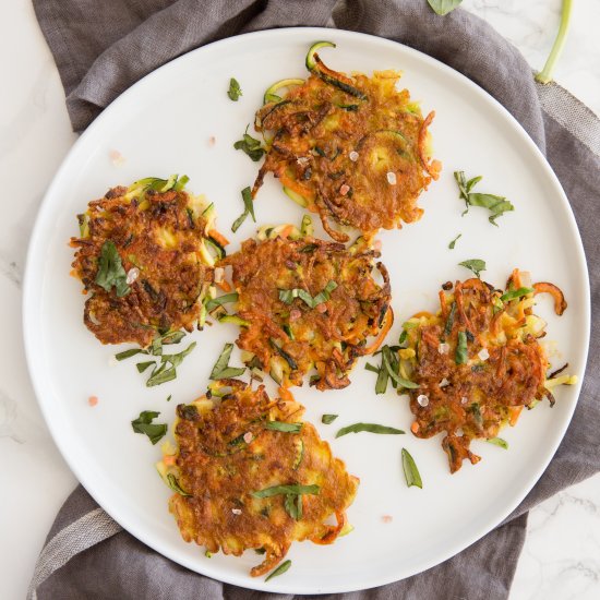 Zucchini and Carrot Fritters