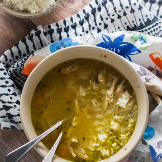 Instant Pot Chicken & Rice Soup