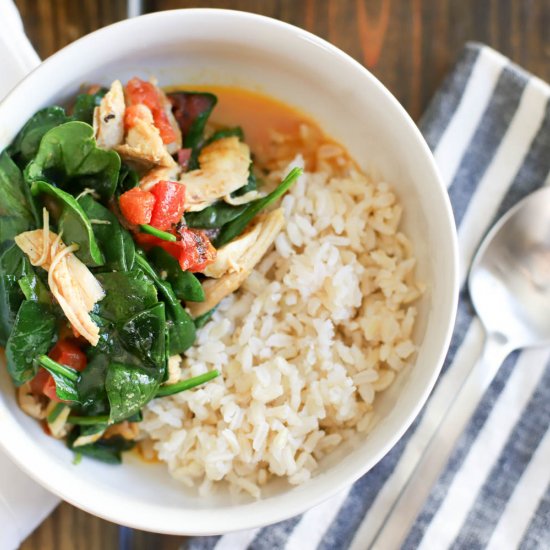 Easy Chicken Curry with Spinach