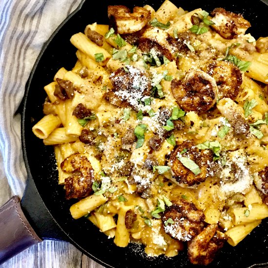 Cajun Shrimp and Sausage Pasta