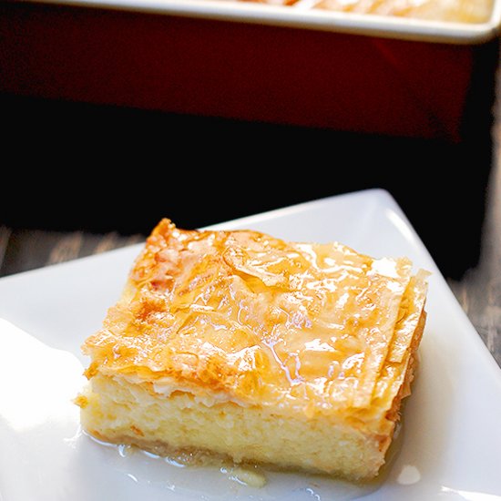 Greek custard pie (galaktoboureko)