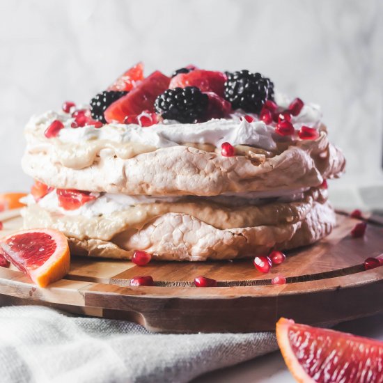 Blood Orange Pavlova