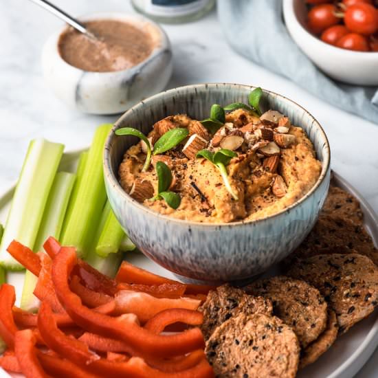 Oil Free Roasted Carrot Hummus