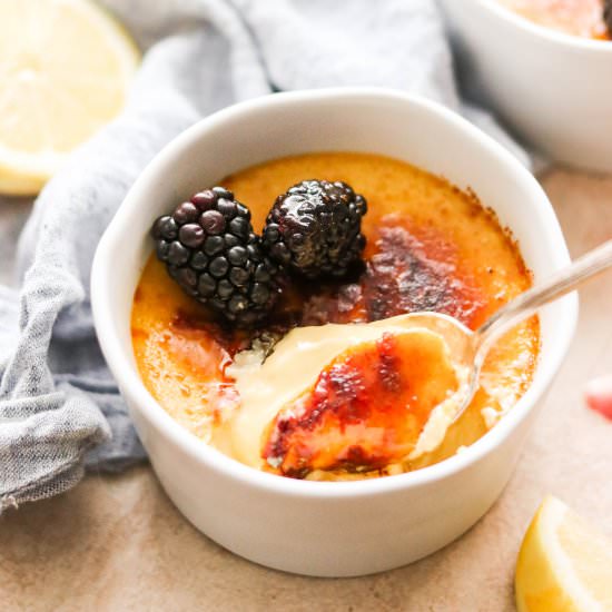 Paleo Lemon Crème Brûlée