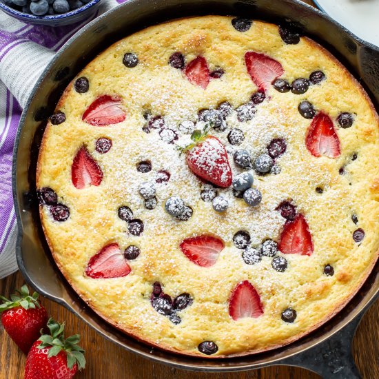 Berry  Buttermilk Baked Pancakes