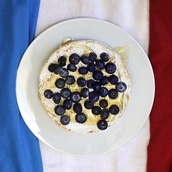 French baked brie with blueberries