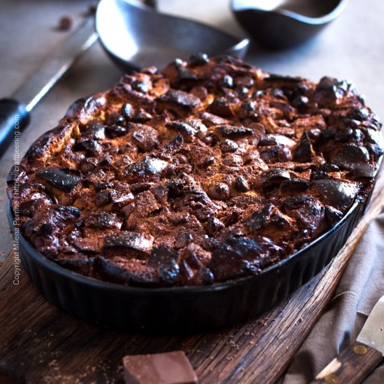 Bread Pudding with Chocolate