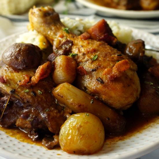 Easy, Stovetop Coq Au Vin