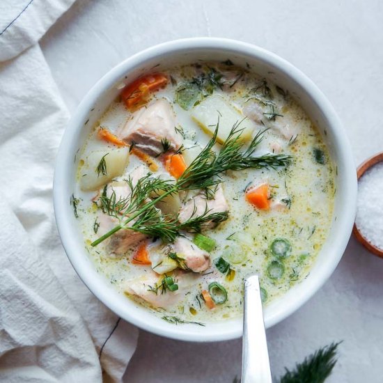 Finnish Salmon Soup (Lohikeitto)