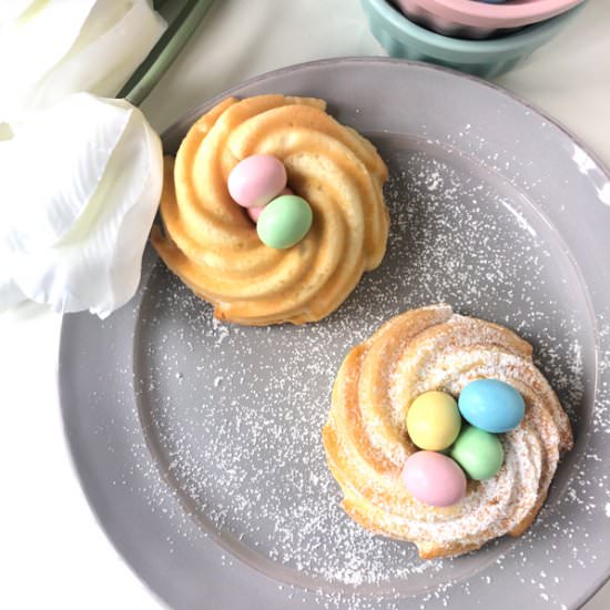 Mini Angel Food Bundt Cakes