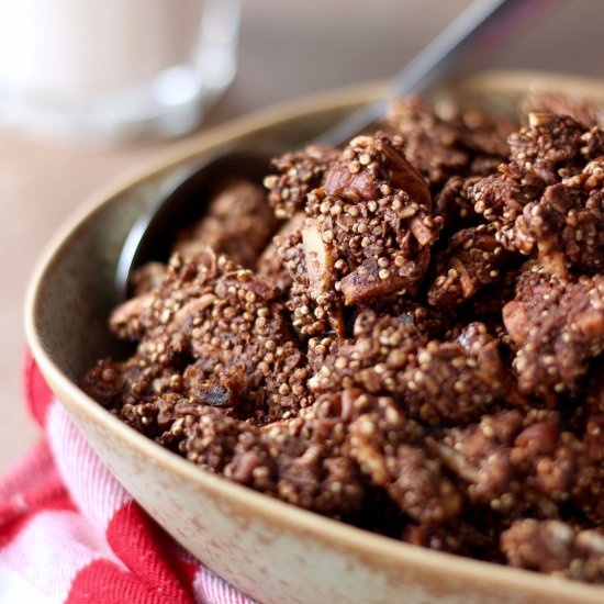 Chocolate Quinoa Cluster Granola