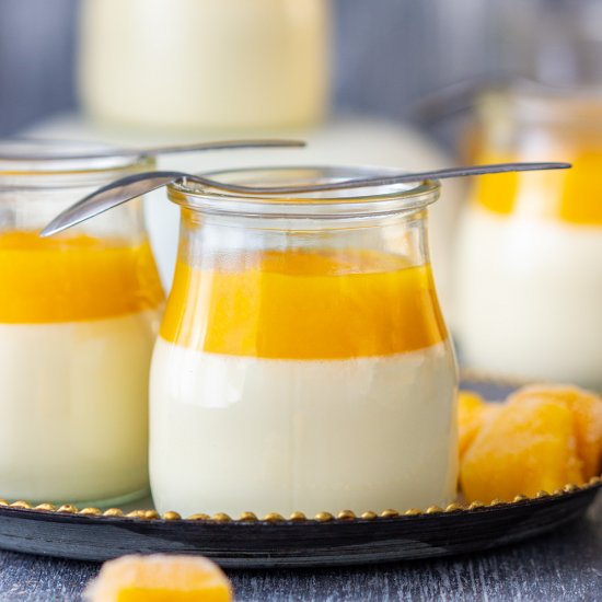 mango panna cotta