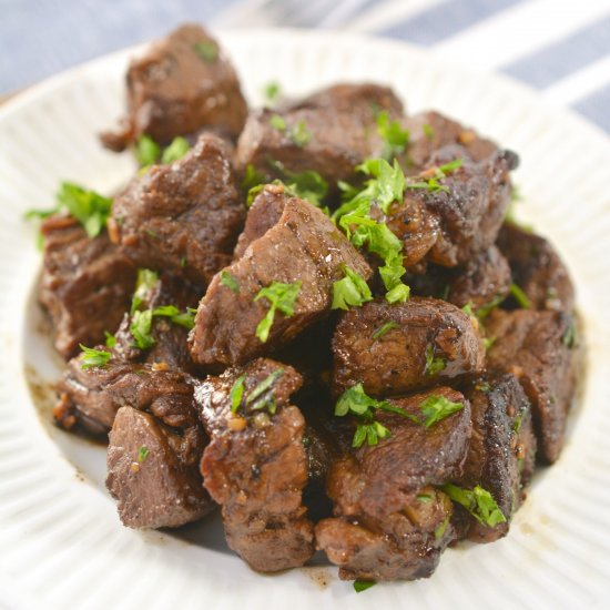 Steak Bites with Garlic Butter