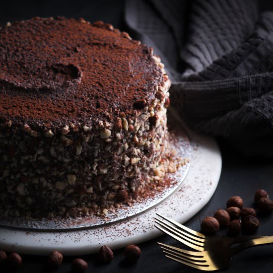 Chocolate Cake w/ Nutella Frosting