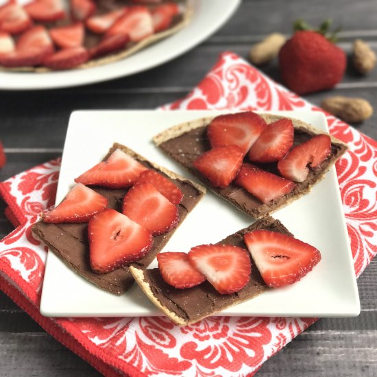 PB Chocolate Strawberry Flatbread