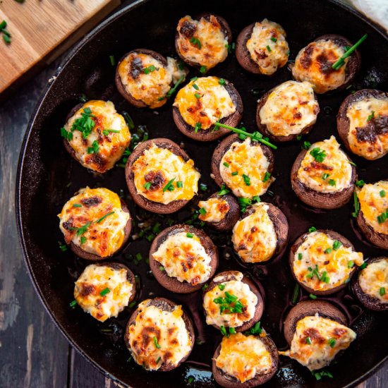 Easy Cream Cheese Stuffed Mushrooms