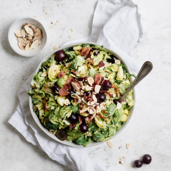 Warm Brussels Sprouts & Grape Salad