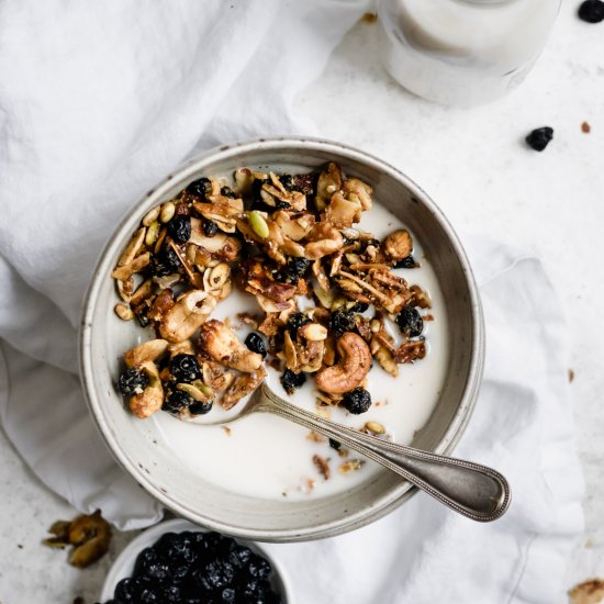 Paleo Blueberry Coconut Granola