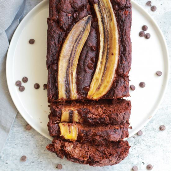 Paleo Double Chocolate Banana Bread