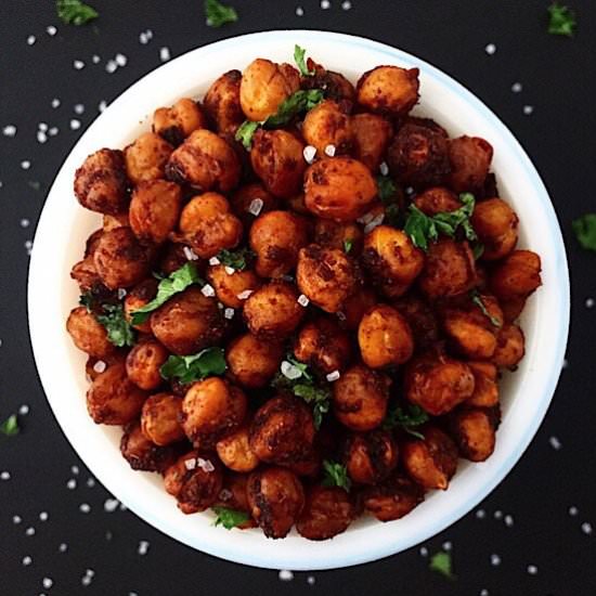 Spicy Chili Lime Roasted Chickpeas