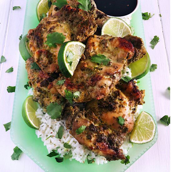 Baked Cilantro Lime Chicken Thighs