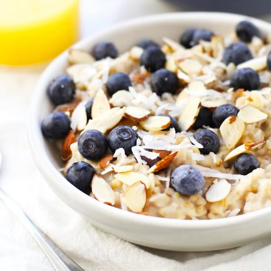 Blueberry Coconut Oatmeal